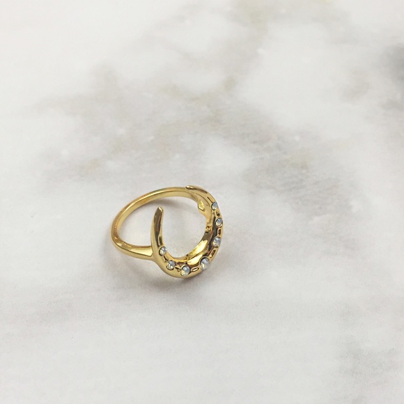 Opal Crescent Ring - Picture 2 of 3