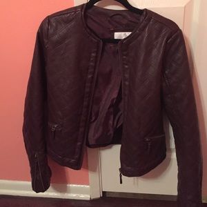 Brown faux leather jacket