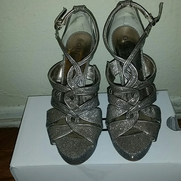 Gold Guess heels
