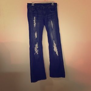 Dark Denim Distressed Jeans