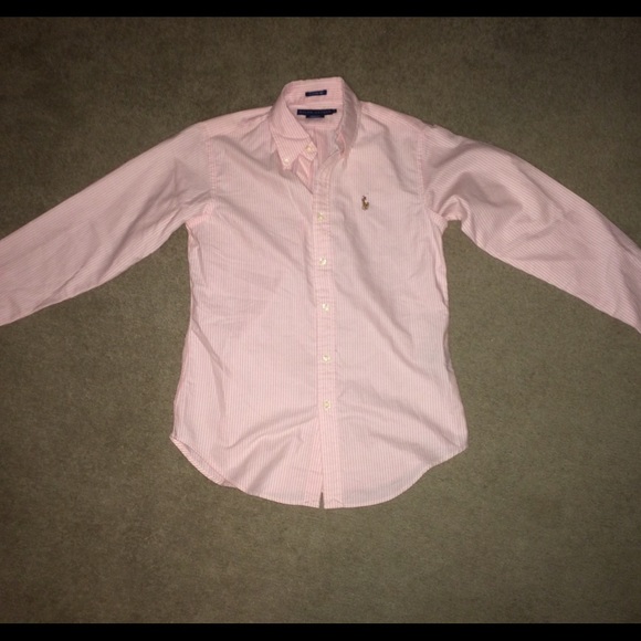 Pin striped Ralph Lauren classic fit blouse. - Picture 1 of 3