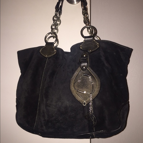 Black Suade Juicy Couture Purse - Picture 1 of 4