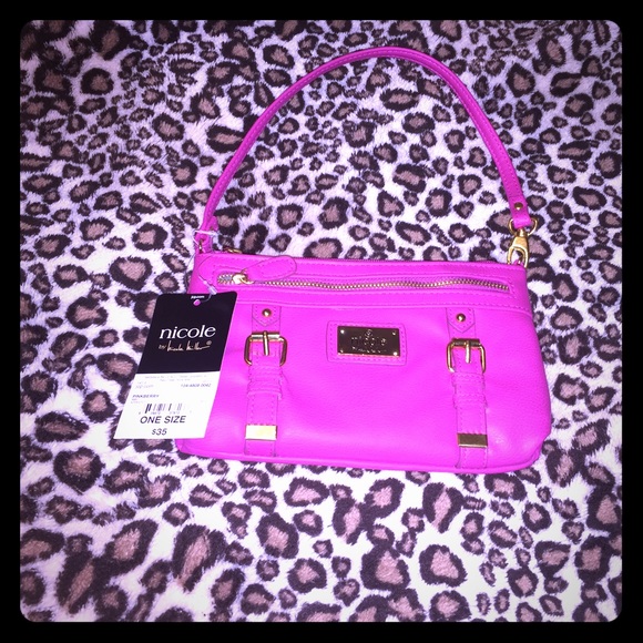 Pink Nicole Miller Wristlet