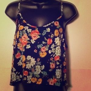 Ambiance Apparel Floral Crop Top