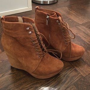 Suede Michael Kors Lace Up Boots