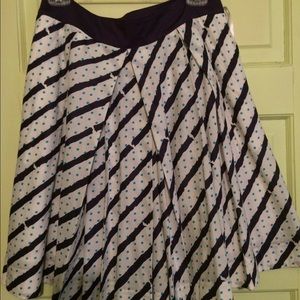 Anthro a-line cotton skirt