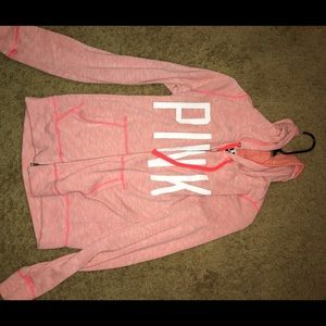 Pink zip up hoodie