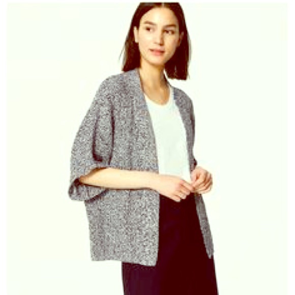 LOFT Sweaters - LOFT // Kimono Cardigan Marled Knit Wool Blend