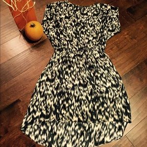 Express High-Low Black and White Dress