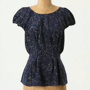 Maeve "Trace the Stars" silk blouse