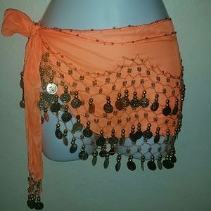 Belly dancing hip scarf