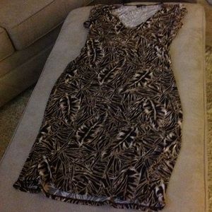 Brown & beige dress