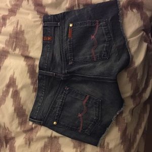 7 for all mankind jean shorts