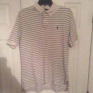 Brown and white Polo