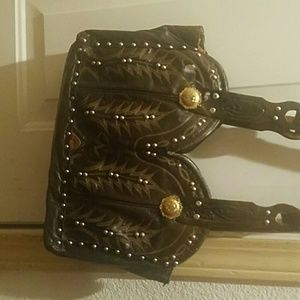 Hand made boot tops purse
