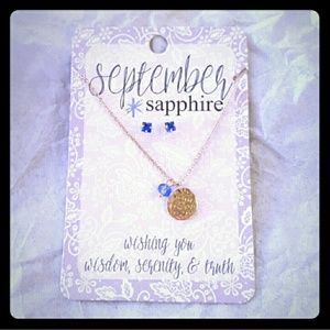 September Birth Month Necklace and Earrings