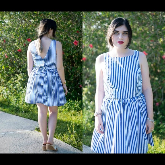 American Apparel Pinstripe Button Dress