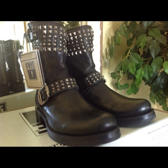 **SOLD**Frye Studded Motorcycle Boot - Picture 3 of 4
