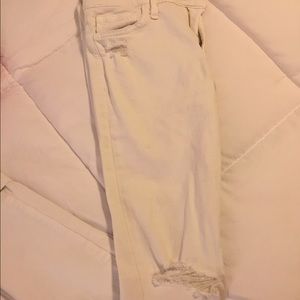 Joe's boot cut distressed jeans white