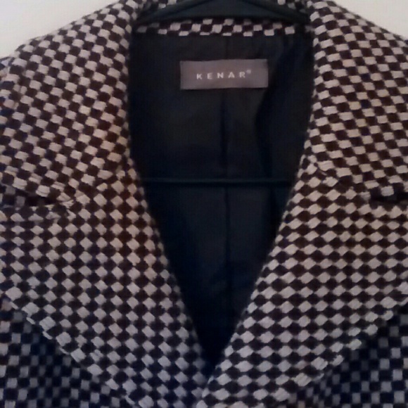 Kenar Wool Blend Heavy Houndstooth Blazer