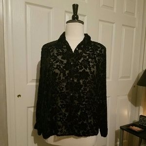 Black Long sleeve holiday shirt (with bonus shell)
