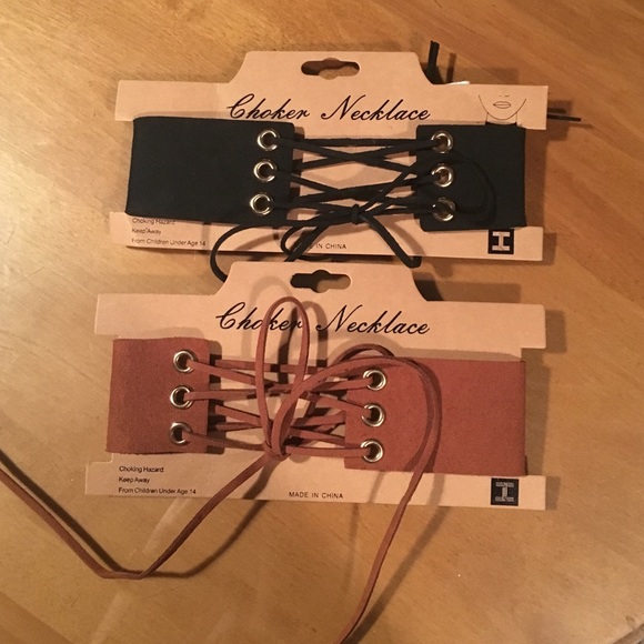 Lace up chokers