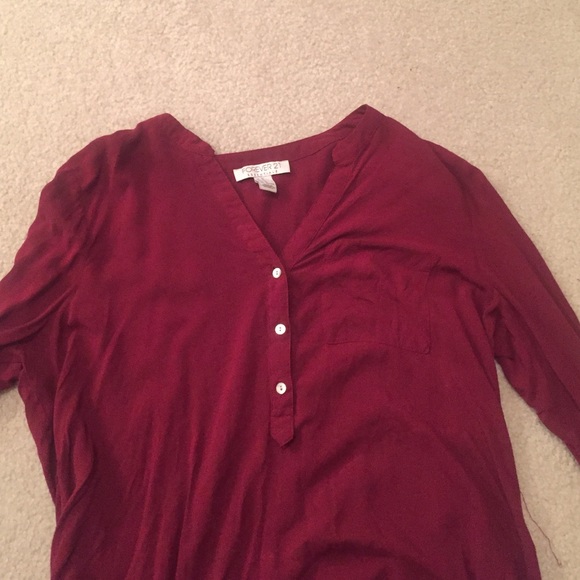 Dark red long sleeve shirt - Picture 3 of 4