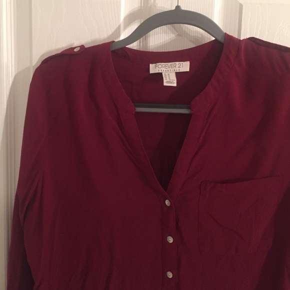 Dark red long sleeve shirt - Picture 4 of 4