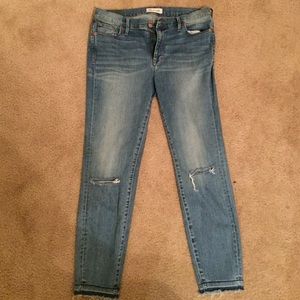 Madewell high waisted skinny ankle jeans size 32