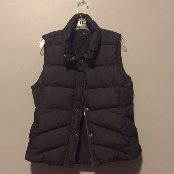 Women's JCrew puffer vest charcoal gray