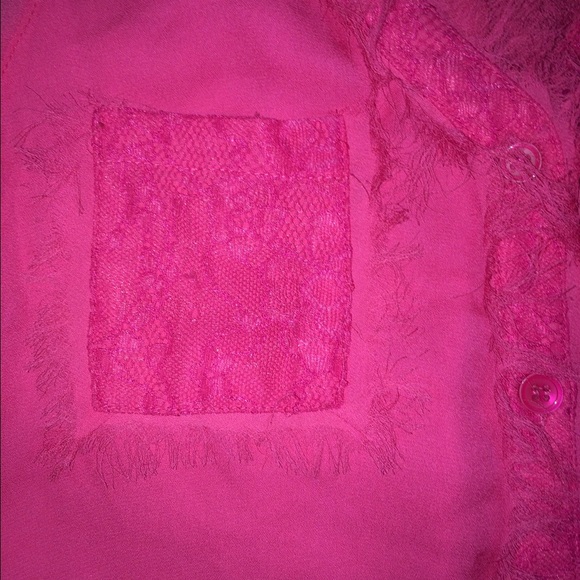 Hot pink top. Worn once. - Picture 3 of 4