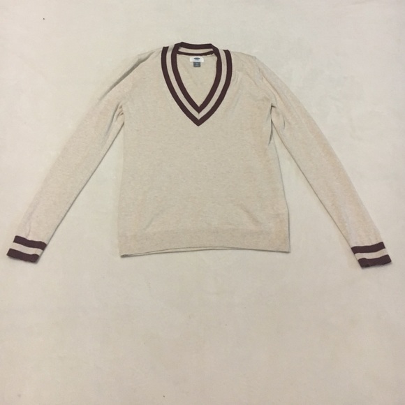 Old Navy Varsity V-Neck Sweater EUC