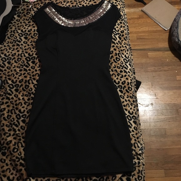 Black mesh back dress