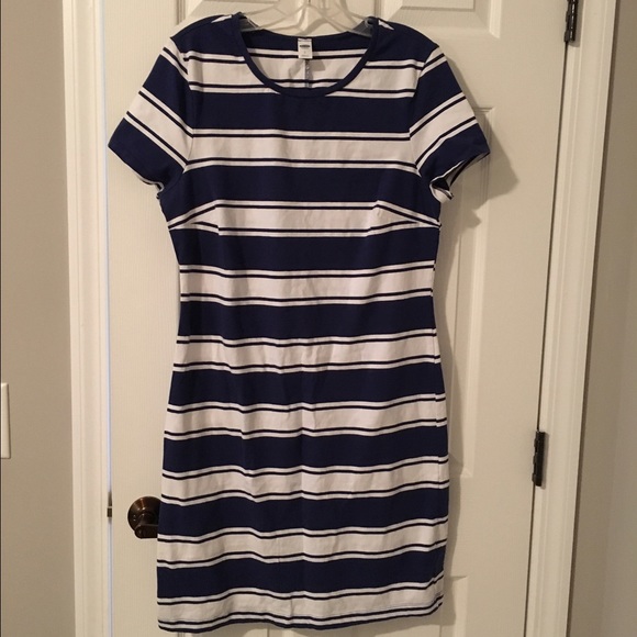 Navy and white dress