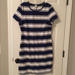 Navy and white dress