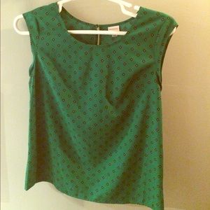 Green printed blouse