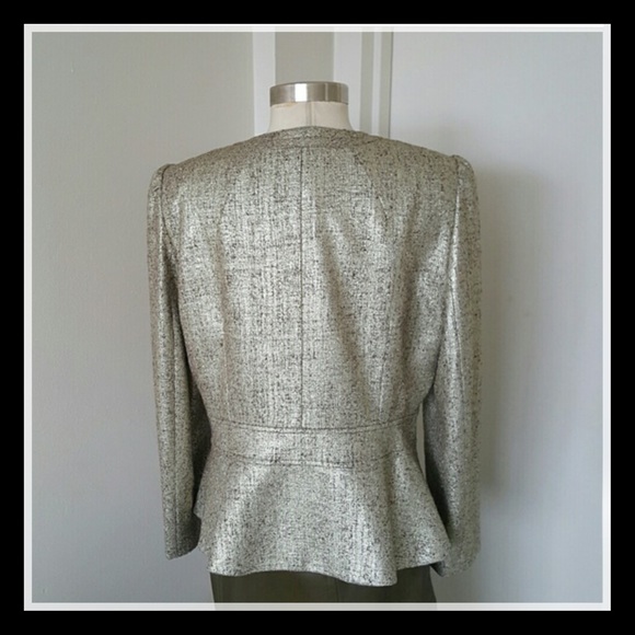 gifted Lafayette 148 NY Gold Metallic Blazer - Picture 2 of 5