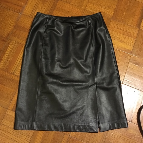 Black Leather Skirt