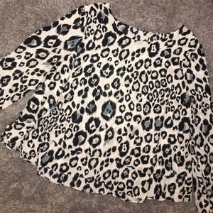 Zara snow leopard blouse