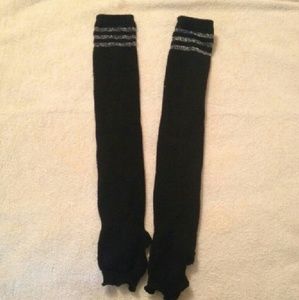 FINAL SALE! Black with Silver Leg Warmers