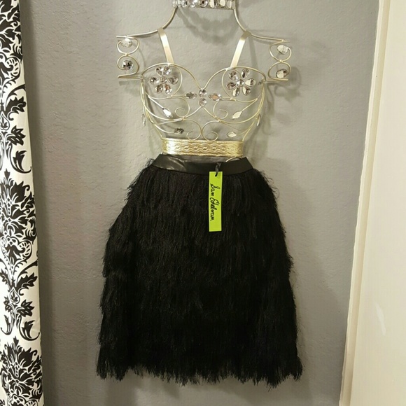 Sam Edelman Dresses & Skirts - SOLD OUT. Black Midi Skirt With Fringe