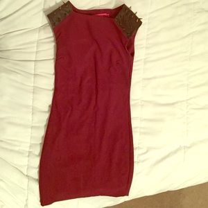 Boohoo spiked short sleeve dress
