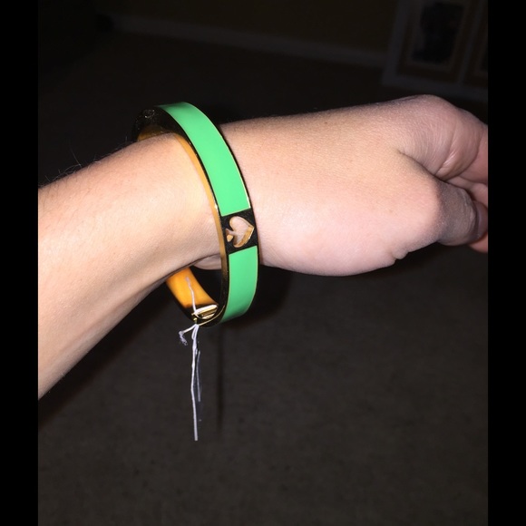 Kate Spade green bangle.