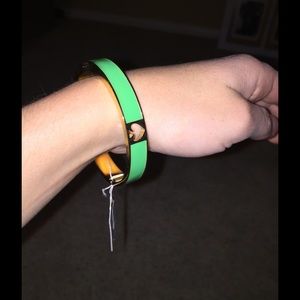 Kate Spade green bangle.