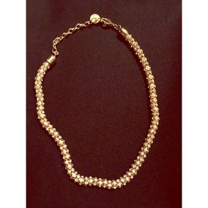 Rose gold and white chain wrap necklace