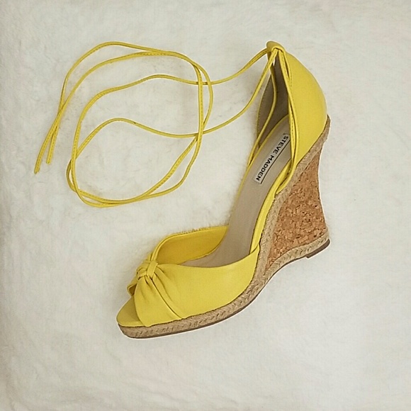 Steve Madden Shoes - Yellow Steve Madden Summer Wedges