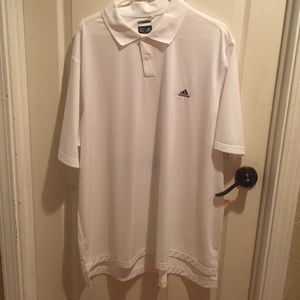 NWOT white adidas golf shirt