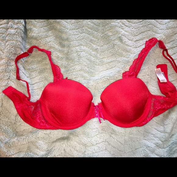 Red very sexy Victoria's Secret Demi bra