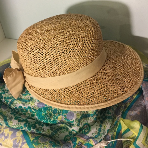 Natural/white face-saver straw-hat 1-size