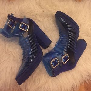 Jeffery Campbell electric blue shoes! Size 9!